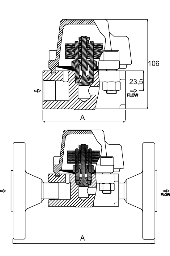RVS Armstrong thermostatische bimetaal condenspot&nbsp;&nbsp;|&nbsp;&nbsp;SH-900L / H